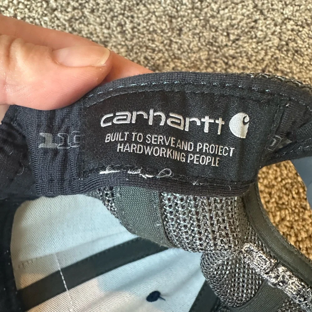 Carhartt Canvas Meshback Adjustable Snapback Trucker Cap Hat Dark Blue